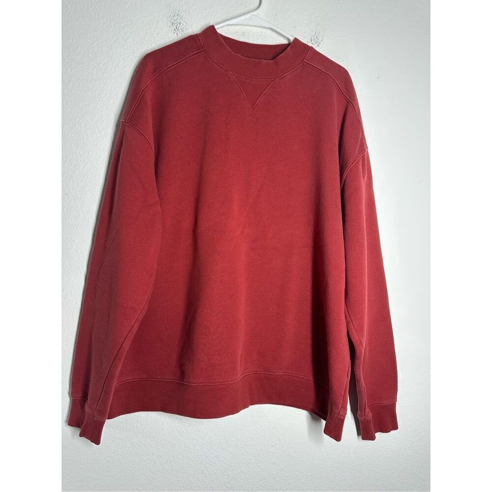 DSG Men’s Red Long Sleeve Pullover Sweatshirt iSize XL Cotton
